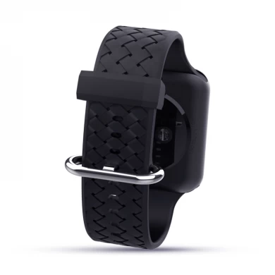 CBAW11 Cinturino orologio da polso in silicone intrecciato con motivo sportivo