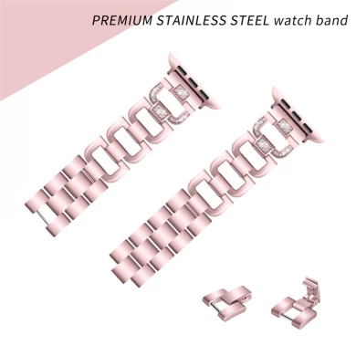 CBAW20 Trendybay Bling Diamond Rhinestone Metal Wristband Strap For iWatch