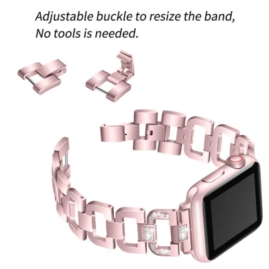 CBAW20 Trendybay Bling Diamond Rhinestone Metal Wristband Strap For iWatch