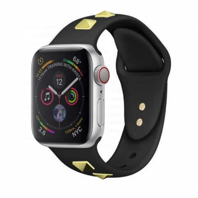 CBAW21 Rivet Soft Silikon Ersatz Sport Smart Uhrenarmbänder für Apple Watch