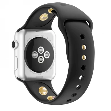CBAW21 Заклепка Мягкая силиконовая замена Спорт Smart Band для Apple Watch