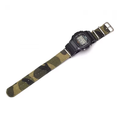 CBCS01-N3 22mm camuflaje Striple Nato bandas de reloj de nailon tejido para Casio G-shock correa de reloj