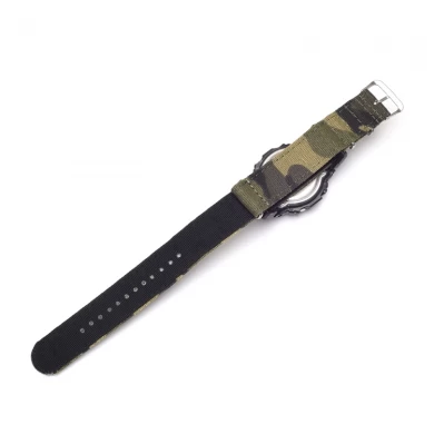 CBCS01-N3 22mm camouflage gestreept nato geweven nylon horlogebanden voor Casio G-shock polshorloge band