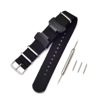 CBCS01-N3 Cinturini per orologi in nylon tessuto a strisce mimetiche da 22 mm per cinturino da polso Casio G-shock