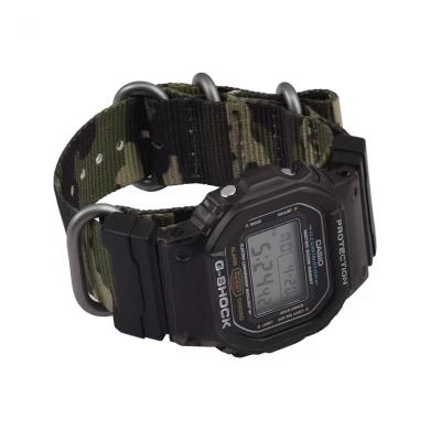 CBCS01-YC Premium Woven Camo Camouflage Nylon حزام لساعة Casio Gshock Watchband