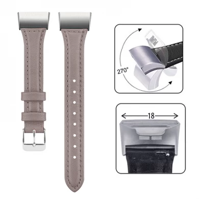 CBFC10 Flower Print Soft Leather Replacement Band For Fitbit Charge 3