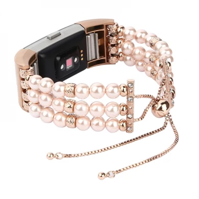 CBFC102 Attractive Handmade Artificial Pearl Elastic Beaded Bracelet