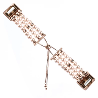 CBFC102 Atrakcyjna, ręcznie robiona, sztuczna perła z elastycznej bransoletki z koralików