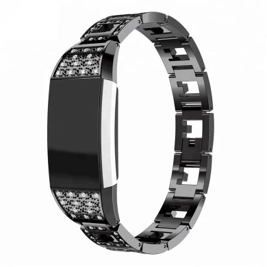 CBFC103 Bling Shiny Rhinestone Stainless Steel Metal Watch Strap
