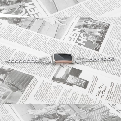 CBFC110 con bandas de metal de repuesto de diamantes de imitación para Fitbit Charge 3