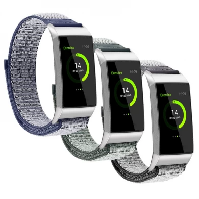CBFC111 Trendybay Woven Nylon Uhrenarmband für Fitbit Charge 3
