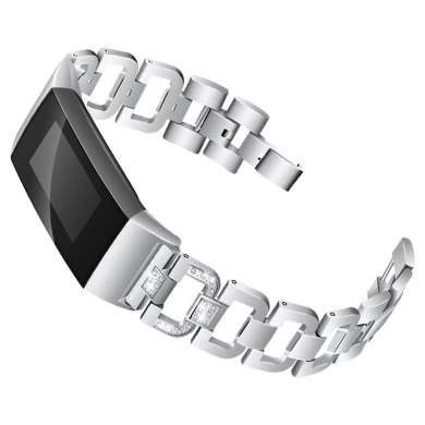 CBFC20 Mujeres Bling Diamond Jewelry Bracelet Correa de muñeca para Fitbit Charge 3
