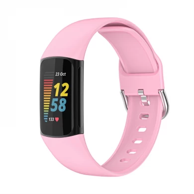 CBFC5-05 Soft Sport Wristband Wrintband TPU Наручные часы Band для Fitbit Charge 5 Смотреть Ремень