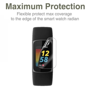 CBFC5-06 Wysoka przezroczystość Clear TPU Watch Ochrona ekranu Protector do ładowania fitbit 5