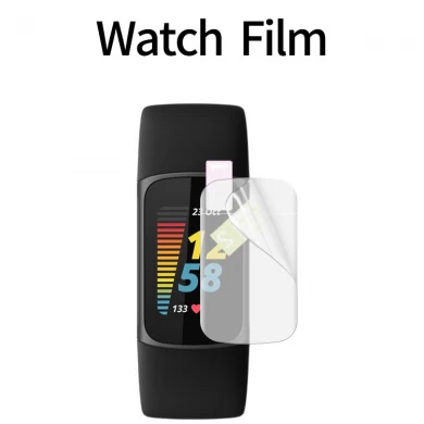 CBFC5-06 Yüksek Şeffaflık Temizle TPU İzle Koruma Filmi Ekran Koruyucu Fitbit Şarj 5