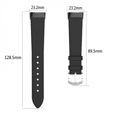CBFC5-08 Women Men Replacement Watchband PU Leather Watch Strap For Fitbit Charge 5 Band