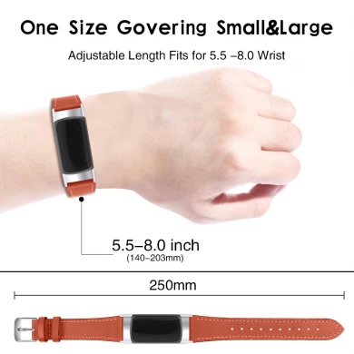 CBFC5-14 Печать Натуральные кожаные часы Band для Fitbit Charge 5