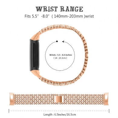 CBFC5-25 Hurtownie Bling Metal Watch Bransoletka Pasek dla Fitbit Charge 5