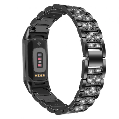 CBFC5-26 Bande de montre en alliage de zinc en métal vintage pour Fitbit Charge 5 Smartwatch