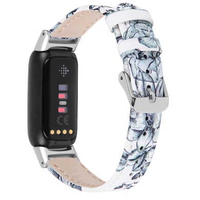 CBFL05 Factory Direct Afdrukken Patroon Lederen Horlogebandjes voor Fitbit Luxe Watchband
