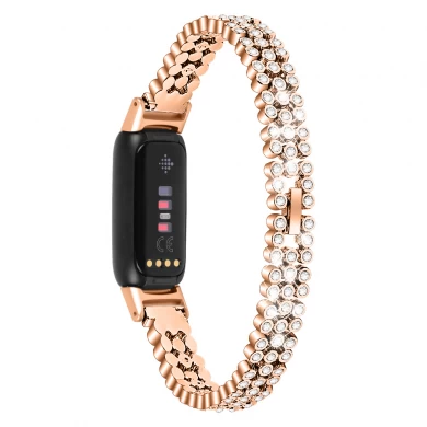 CBFL06 Hot Sale Luxury Diamond Wristband Watch Strap Metal Band For Fitbit Luxe Accessories