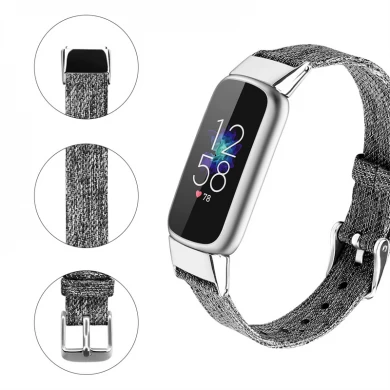 CBFL12 Groothandel fabriek prijs canvas horlogeband band voor fitbit luxe polsband slimme armband