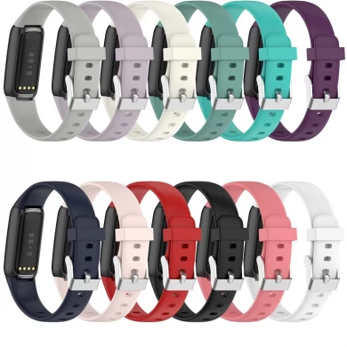 CBFL13 بالجملة الرياضة الملونة المطاط watchband السيليكون ووتش حزام ل fitbit luxe