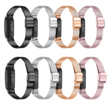 CBFS01 Quick Release Chain Link Metal Watchband Stainless Steel Watch Strap For Fitbit Inspire HR Bands