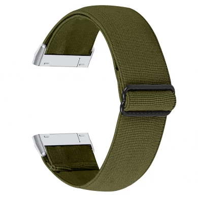 CBFV09 Geflochtene Solo-Schleife Nylon-Gewebe-Uhr-Armband für Fitbit Versa Sense