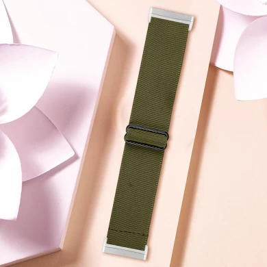 CBFV09 Braided Solo Loop Nylon Fabric Watch Strap For Fitbit Versa Sense