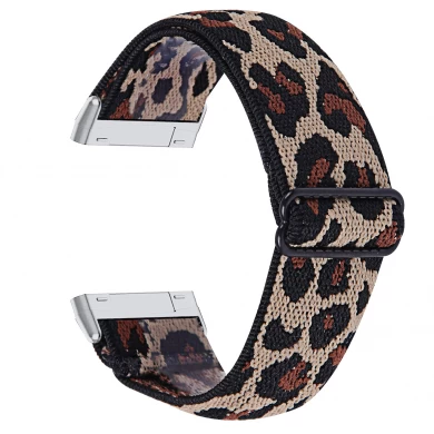 CBFV16 Adjustable Stretchy Elastics Wristbelt Braided Nylon Solo Loop Bands For Fitbit Versa 3 2 Sense