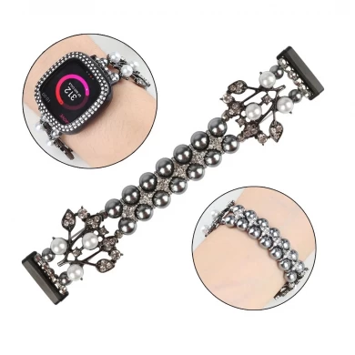 CBFV19 Women Girl Fashion Handmade Beaded Replacement Jewelry Watchbands Straps For Fitbit Versa 3 Watch