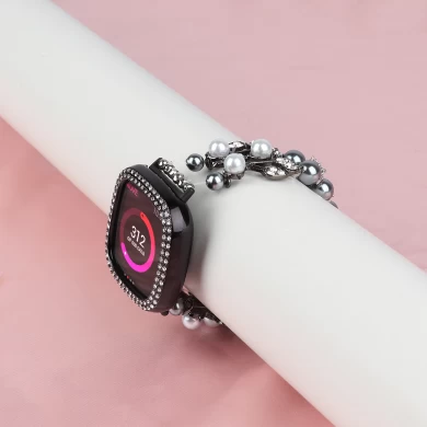 CBFV19 Women Girl Fashion Handmade Beaded Replacement Jewelry Watchbands Straps For Fitbit Versa 3 Watch