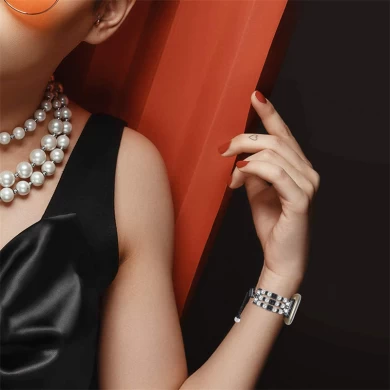 CBFV22 Women Fashion Jewelry Pearl Bracciale Orologio cinturino da bracciale per Fitbit Versa 3