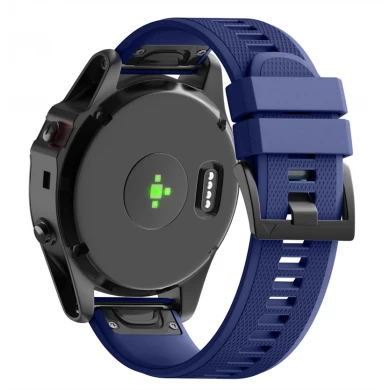CBGM04-1 26MM Easy Fit Quick Release Sport Silicone Watch Strap For Garmin Fenix 6X Pro 5X Plus 3 3HR