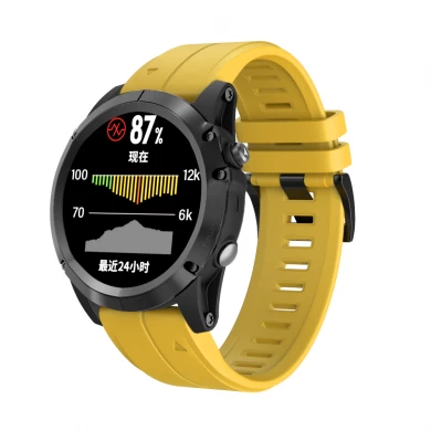 CBGM14 Easy Fit Sport Soft Silicone Watch Strap For Garmin Fenix 6 6X Pro 5 5X Plus Descent Mk1 D2 Delta PX
