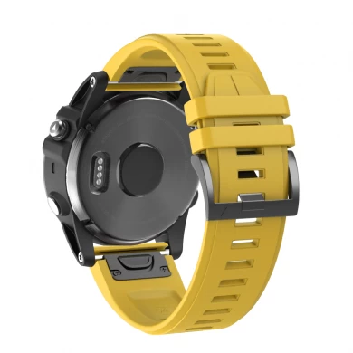 CBGM14 Easy Fit Sport Miękkie silikonowe pasek zegarka dla Garmin Fenix ​​6 6x Pro 5 5x Plus Descent MK1 D2 delta px