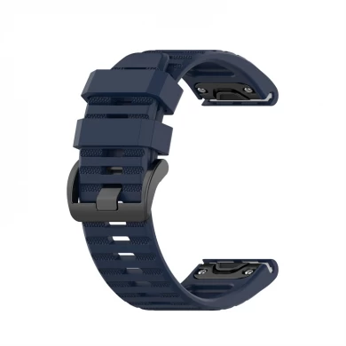 CBGM64 26mm Siliconen horlogeband voor Garmin Fenix ​​7x/6x/6x Pro/5x/5x Puls/3/3 HR