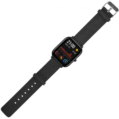 CBHA-111 Watchstrap Leather Watch Strap For Huami Amazfit GTS Smartwatch
