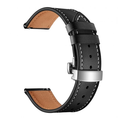 CBHA1002 Trendybay Butterfly Buckle Leather Watch cinturino cinturino per Apple Watch Series 4 3 2 1