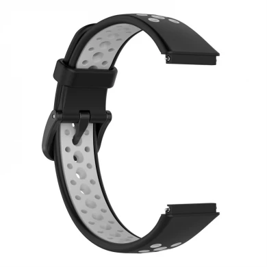 CBHB7-06 핫 판매 듀얼 컬러 통기성 스포츠 실리콘 시계 대역 팔찌 스트랩 Huawei Band 7 Watch