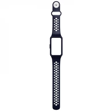 CBHH-28 Wholesale Dual Color Breathable Silicone Watch Straps For Huawei Honor Band 6 Correas