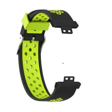 CBHW-F01 Premium Dual Color Silicon Armbanduhr Gurte für Huawei Uhr Fit Fitness Smart Watch 2020