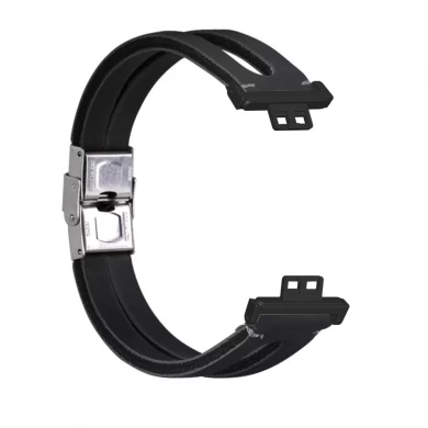 CBHW-F03 nueva banda de reloj de cuero retro para Huawei Watch Fit SmartWatch correas