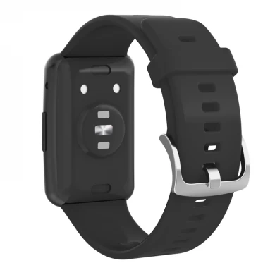 CBHW-F04 Spor Kauçuk Silikon Watch Band Huawei İzle Fit Kayış