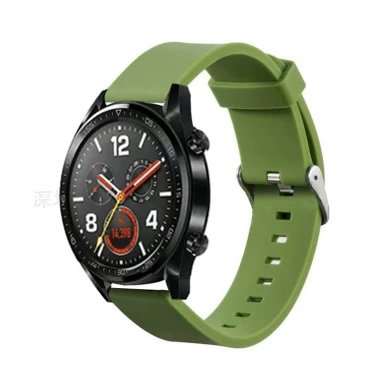 CBHW22 Solid Color Silicone Smart Watch Band For Huawei Watch GT