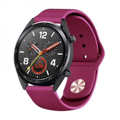 CBHW23 Solid Color Soft Silicone Watch Strap For Huawei Watch GT Band