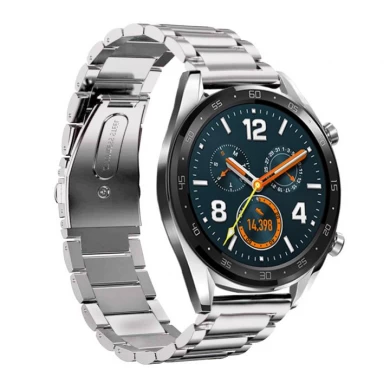 Huawei Watch GT için CBHW24 3-Link Zinciri Paslanmaz Çelik Watch Band