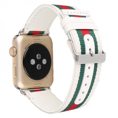 CBIW1010 cinturino dell'orologio di ricambio in vera pelle di nylon per Apple Watch