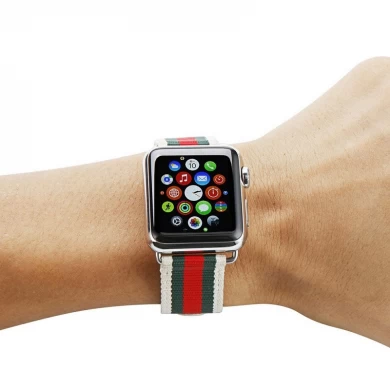 CBIW1010 cinturino dell'orologio di ricambio in vera pelle di nylon per Apple Watch